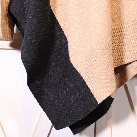 Alfani Asymmetrical Gold & Black Sweater Size L Petite - Picture 5 of 6